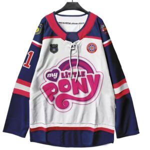 OEM White Navy Pink Custom Ice Hockey Jersey