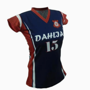 26-27 OEM Support Navy Blue Red Volleyball Jersey S-5XL