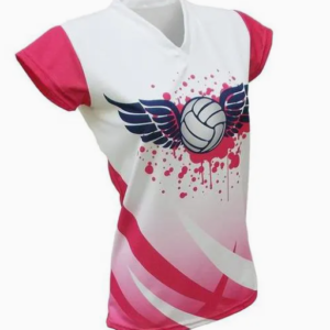 26-27 OEM Support White Pink Volleyball Jersey S-5XL