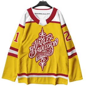 OEM Yellow White Red Custom Ice Hockey Jersey