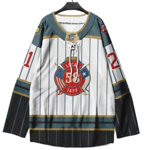 OEM Custom Firefighter Hockey Jersey Long Sleeve Ice Hockey Uniform