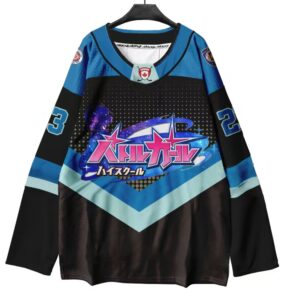 OEM Black Blue Ice Hockey Jersey