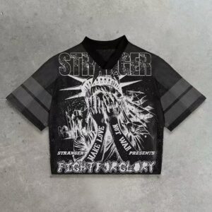 26-27 OEM Support Black Grey Cropped American Football Jersey S-5XL