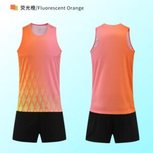 OEM Custom Fluorescent Orange Athletics Attire Set