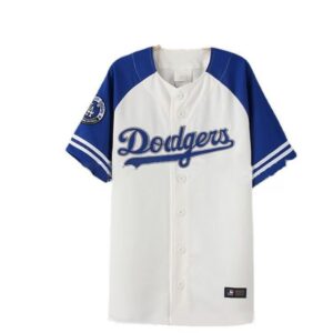 OEM Custom White Blue Baseball Jersey