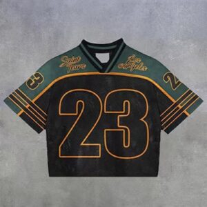 26-27 OEM Support Black Green Gold American Football Jersey S-5XL