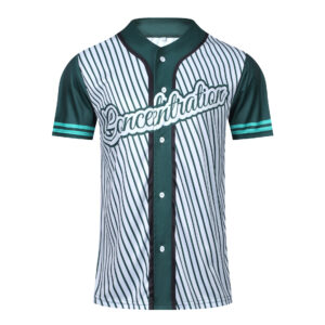 26-27 Green Stripe Baseball Jersey S-5XL