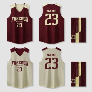 26-27 OEM Support Burgundy White Basketball Jersey S-5XL